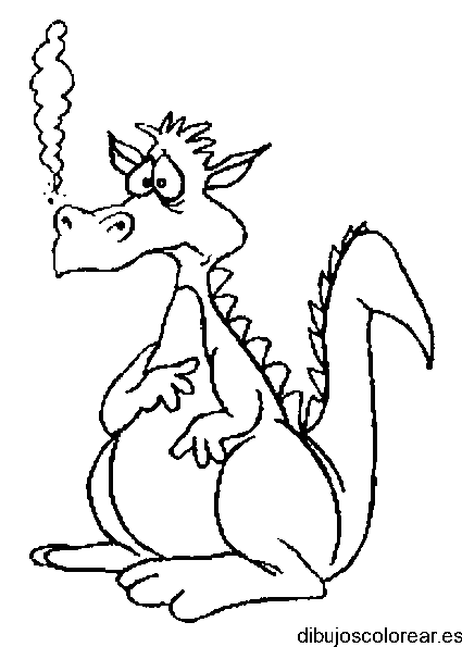 Dibujo de un dragón enfermo