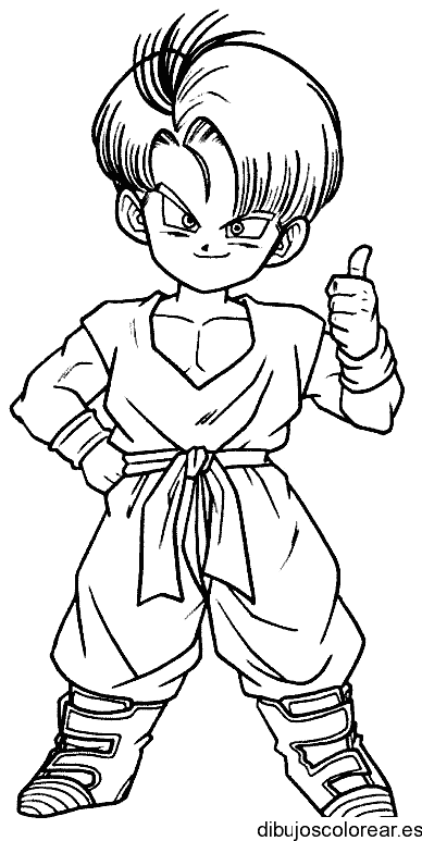 Dibujo de Dragon Balls saludando