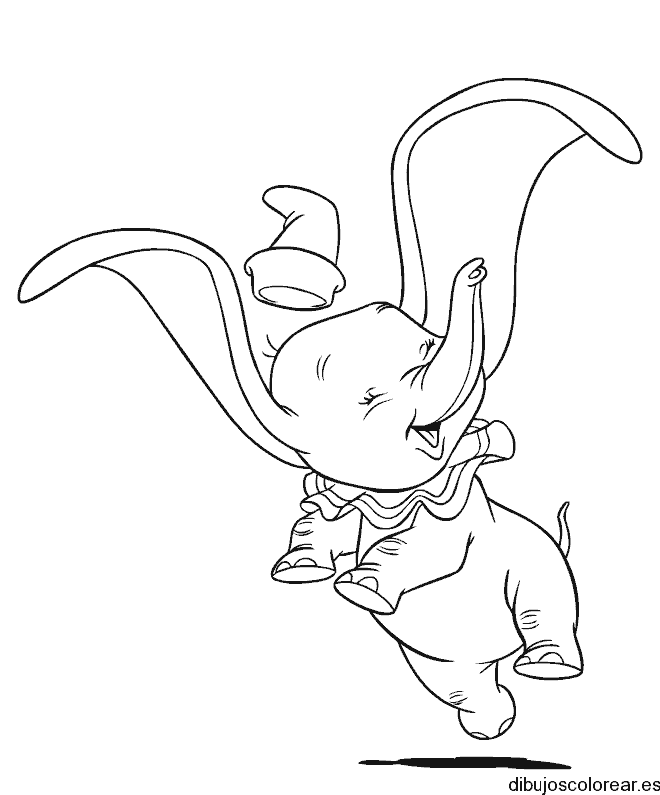 Dibujo de Dumbo saltando