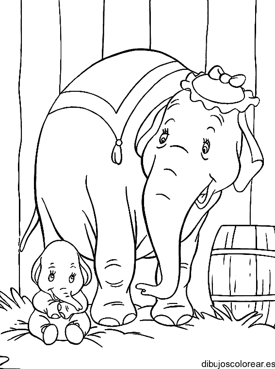 Dibujo de mamá Dumbo