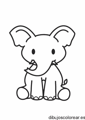 Dibujo de un elefante sentado