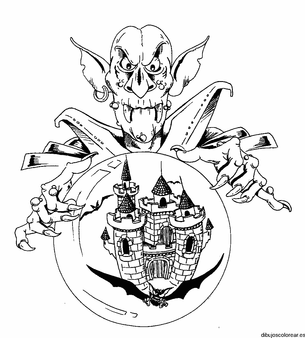Dibujo de un vámpiro