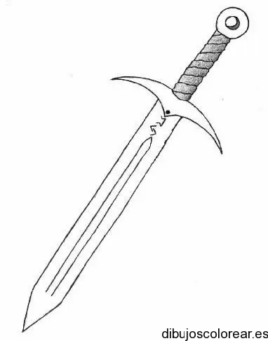 Dibujo de una espada de caballero