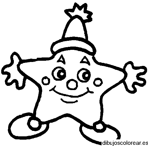 Dibujo de una estrella sonriente 