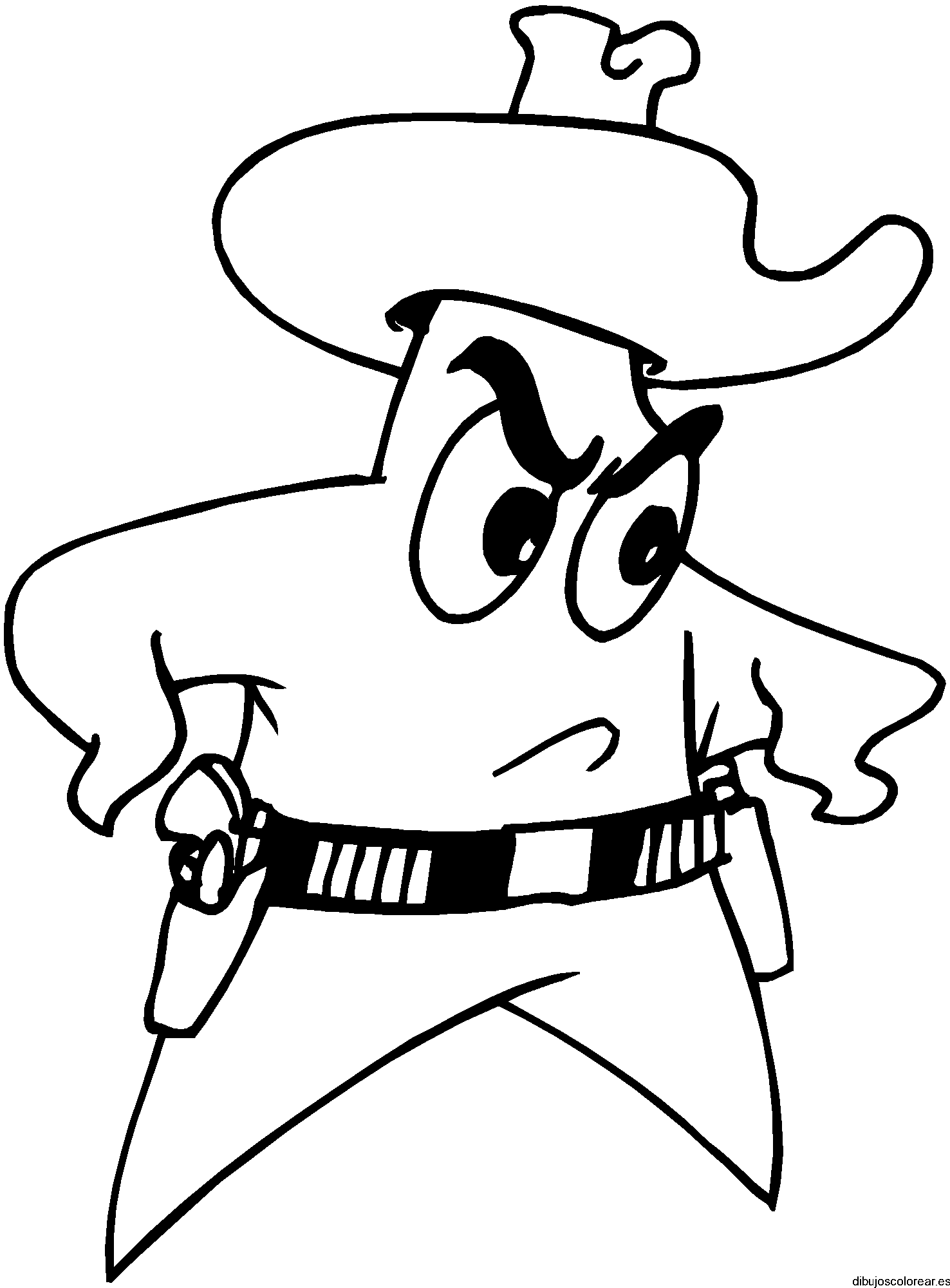 Dibujo de una estrella con sombrero