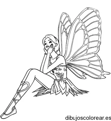 Dibujo de una hada soñadora