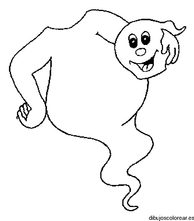 Dibujo de un fantasma sin cabeza