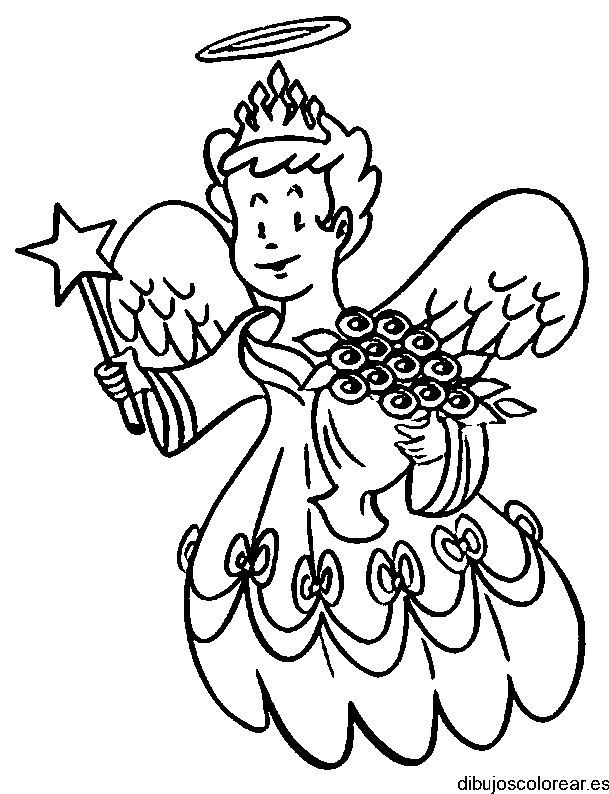 Dibujo de un ángel volando