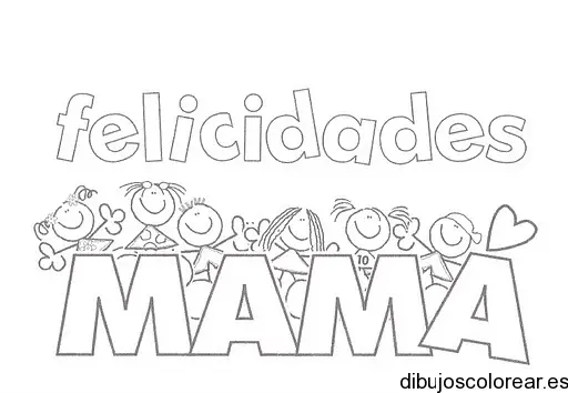 Dibujo de saludo del día de la madre