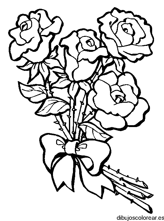 Dibujo de un ramo de rosas