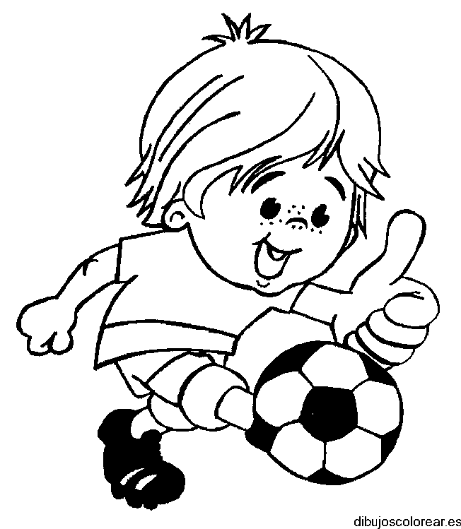 Dibujo de niño futbolista