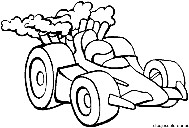 Dibujo de un cochecito de carreras