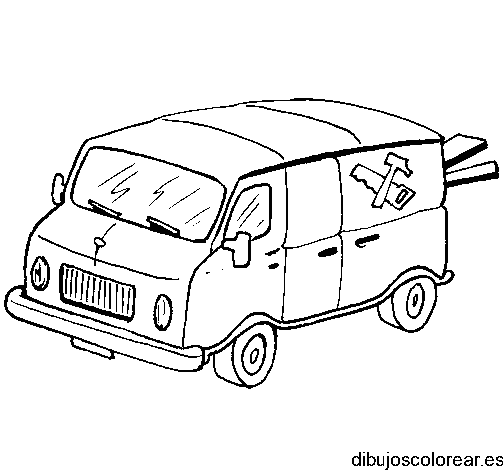 Dibujo de un camión de carpintería