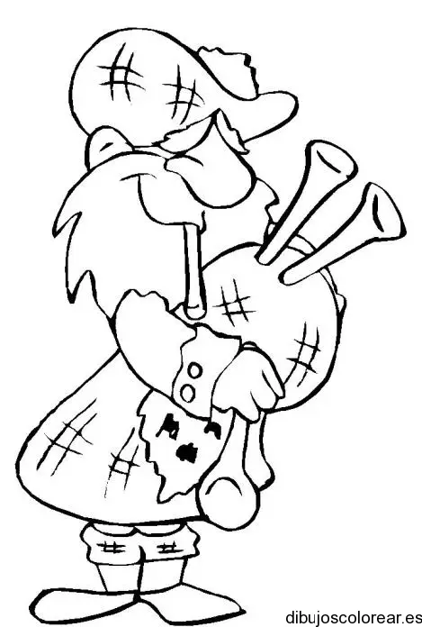 Dibujo de un gaitero