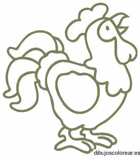 Dibujo de un pequeño gallo 
