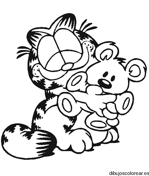 Dibujo de Garfield y un osito