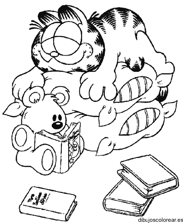 Dibujo de Garfield soñando