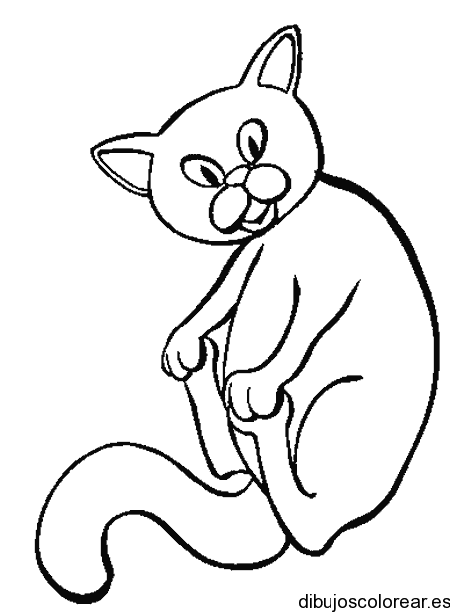 Dibujo de un gato jugando
