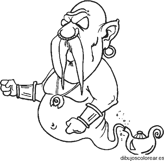 Dibujo de un genio malhumorado