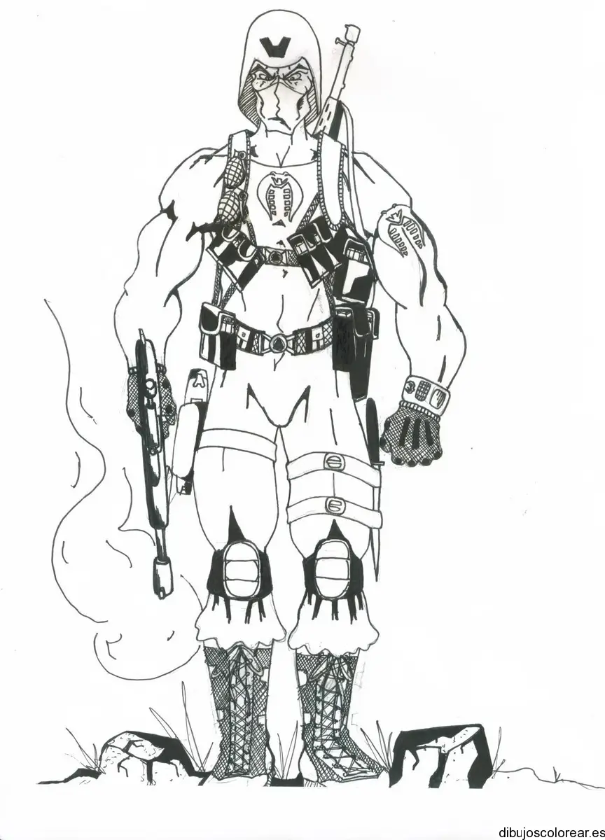 Dibujo de un soldado del espacio