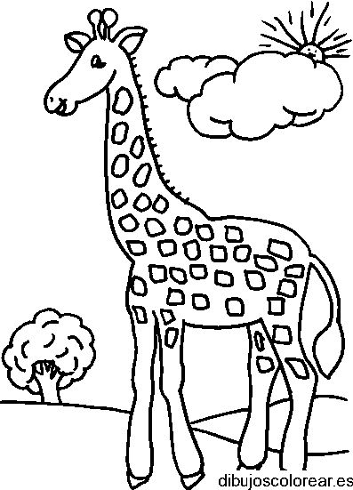 Dibujo de una jirafa y el sol
