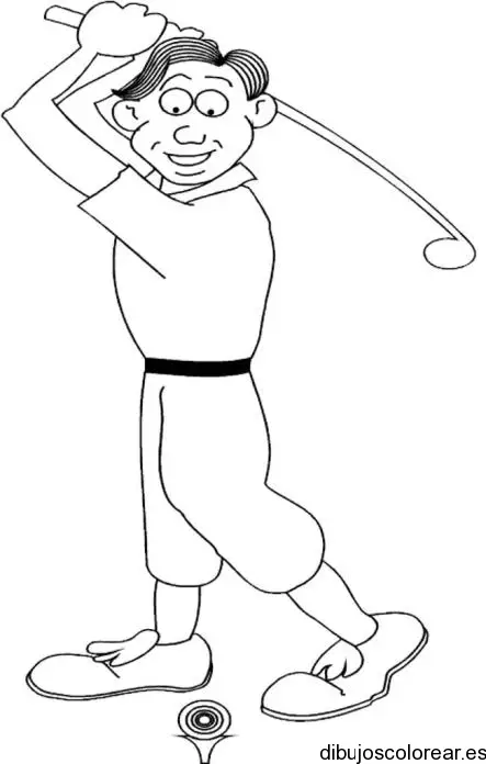 Dibujo de golfista