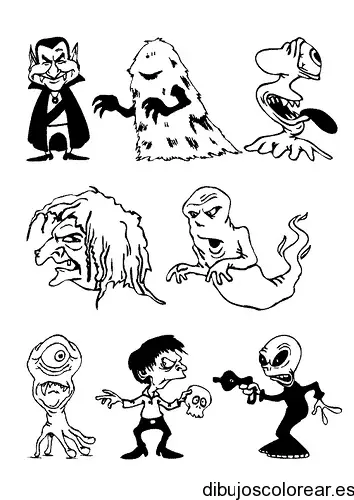 Dibujo de monstruos de Halloween 