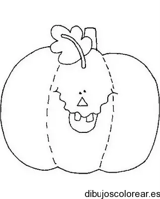 Dibujo de una calabaza sonriendo