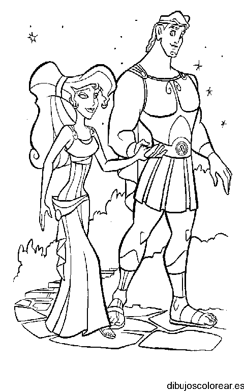 Dibujo de Hercúles de paseo