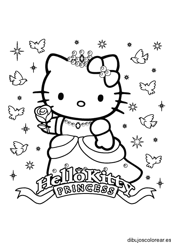 Dibujo de Hello Kitty Princess