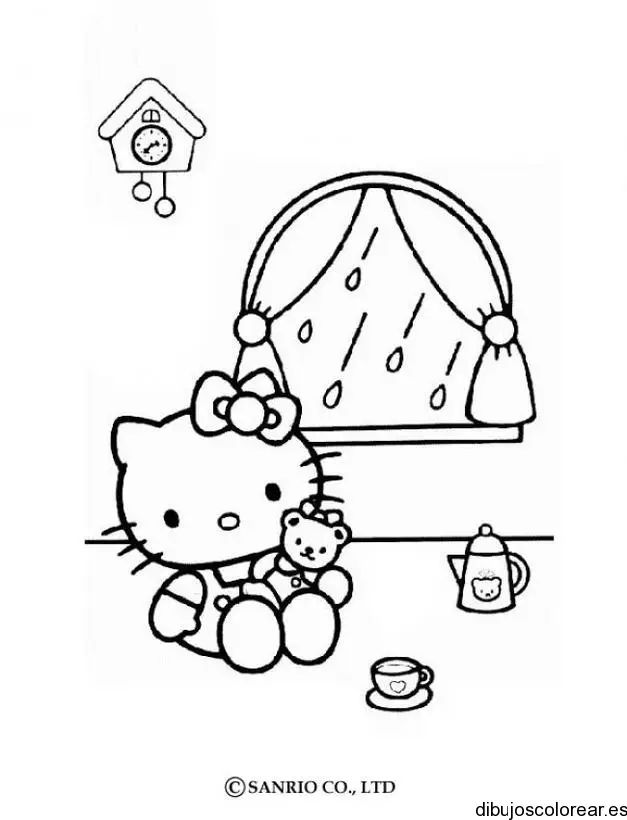 Hello Kitty en la ventana