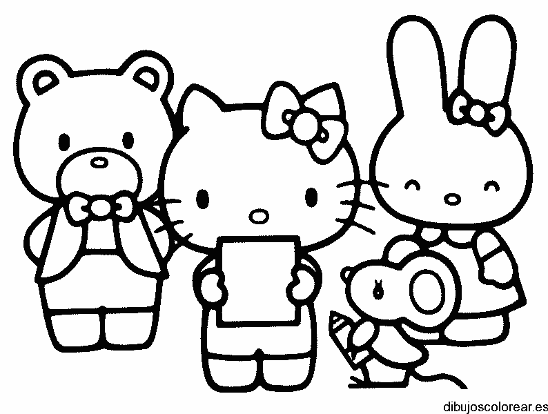 Dibujo de Hello Kitty en el coro