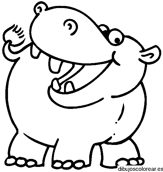 Dibujo de un hipópotamo