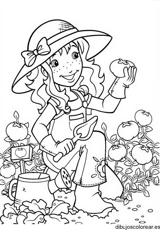 Dibujo de Holly Hobbie sembrando