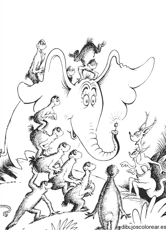 Dibujo de Horton y sus amigos