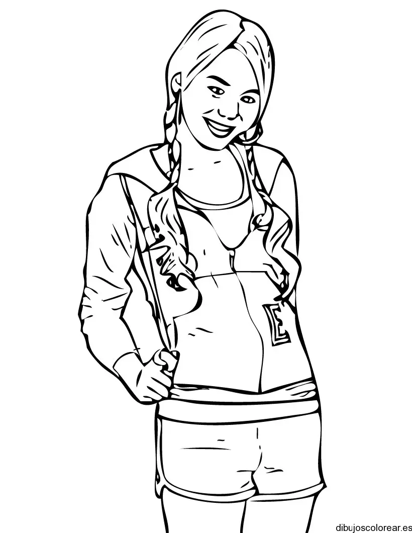 Dibujo de una joven niña 