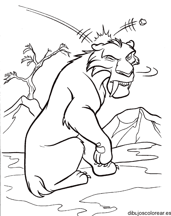 Dibujo de un león de la Era de hielo