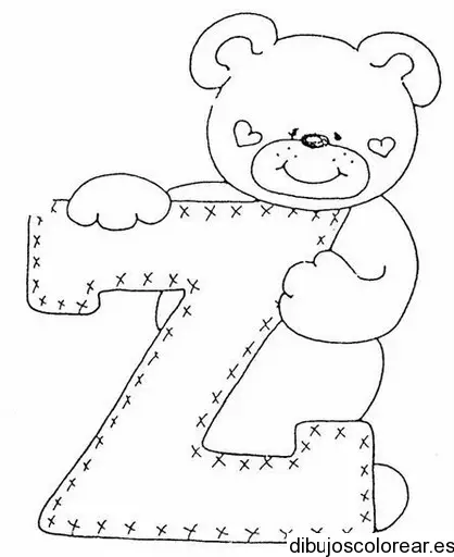 Dibujo de un oso con la letra Z