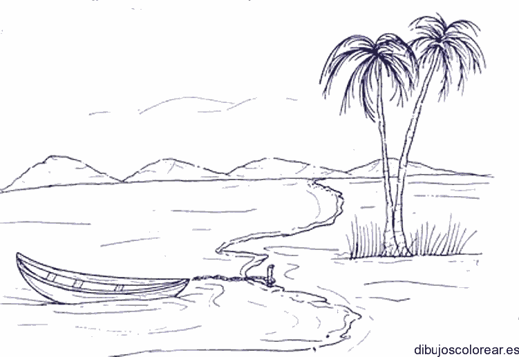 Dibujo de un playa 