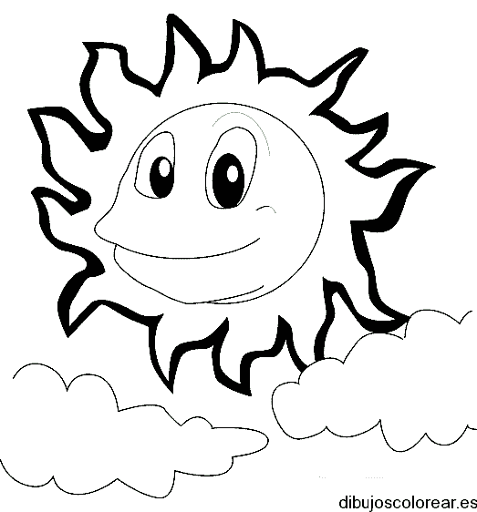 Dibujo de un sol feliz 