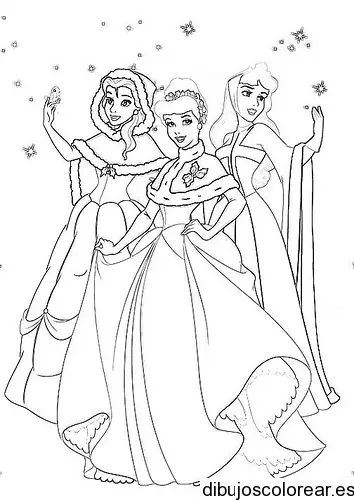 Dibujo de tres princesas