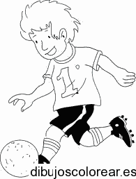 Dibujo de niño futbolista