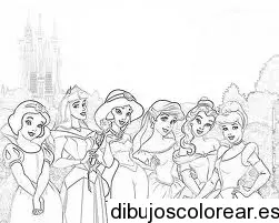 Dibujo de princesas de Disney