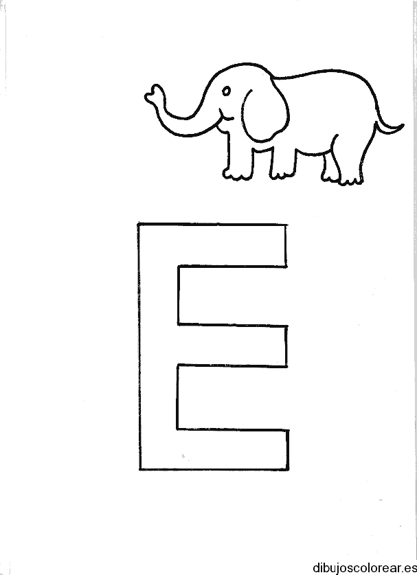 Dibujo de la letra E 