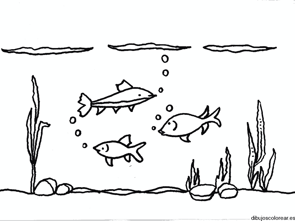 Dibujo de peces en el mar