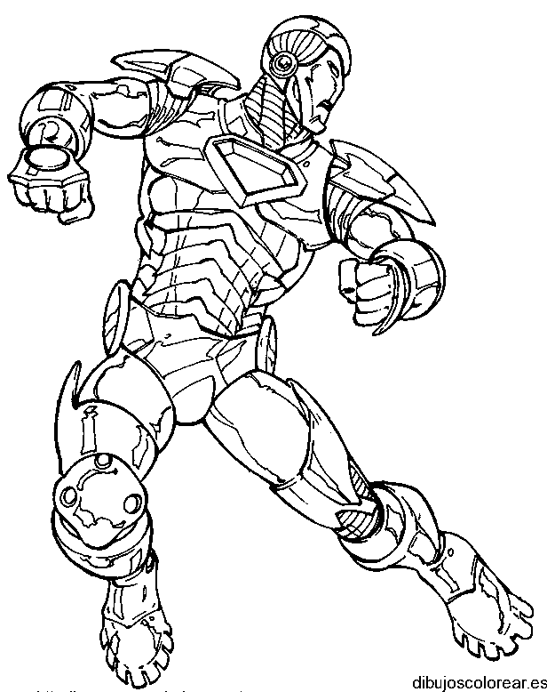 Dibujo de Iron Man corriendo
