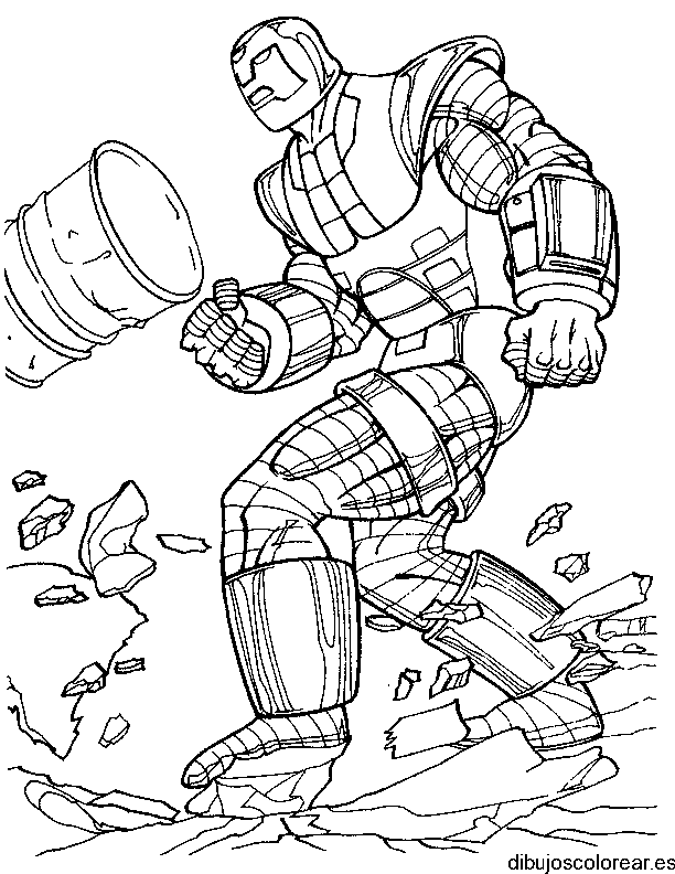 Dibujo de Iron Man en el desierto