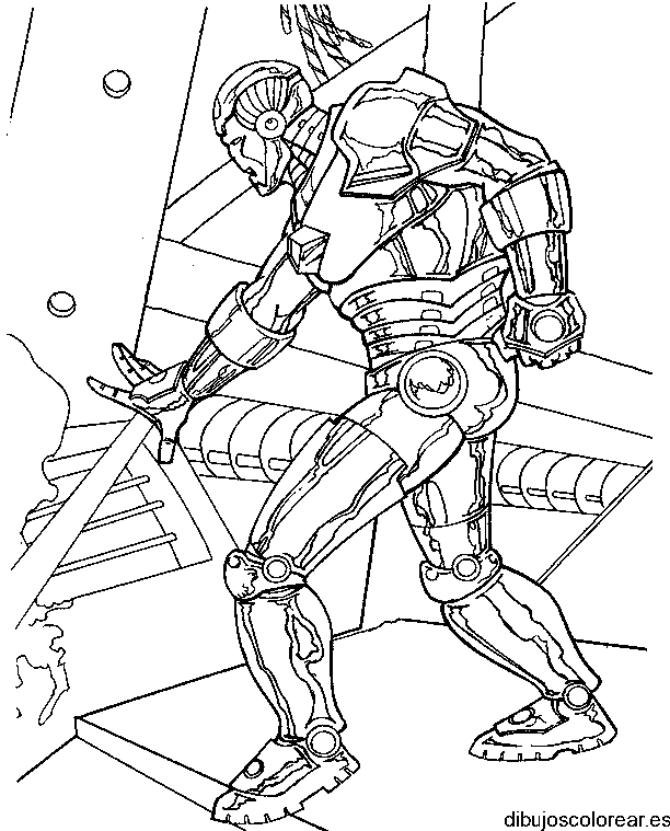 Dibujo de Iron Man en una nave