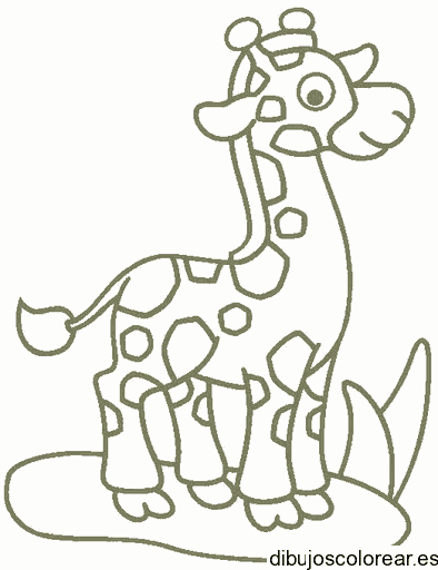 Dibujo de una pequeña jirafa
