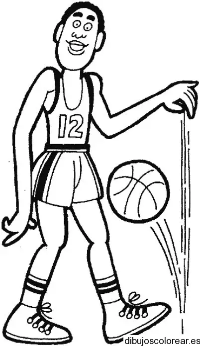 Dibujo de un jugador de basquetball